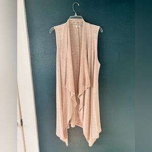 Inspired Hearts beige maxi vest.